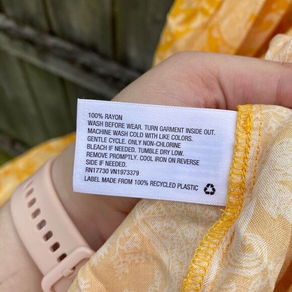 Art Class Yellow Paisley Maxi Sun Dress | L - Picture 3 of 4
